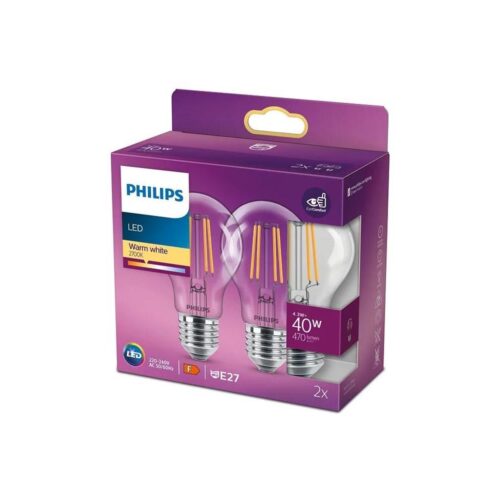 Philips KÉSZLET 2x LED Izzó VINTAGE Philips A60 E27/4