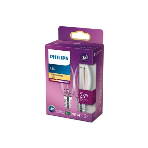 Philips KÉSZLET 2x LED Izzó VINTAGE Philips E14/2W/230V 2700K