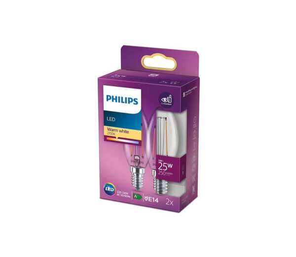 Philips KÉSZLET 2x LED Izzó VINTAGE Philips E14/2W/230V 2700K