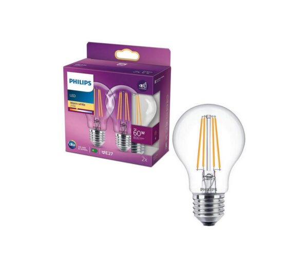 Philips KÉSZLET 2x LED Izzó VINTAGE Philips E27/7W/230V 2700K