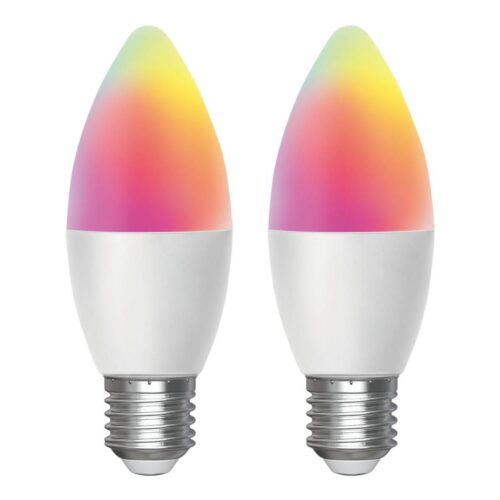 B.V. KÉSZLET 2x LED RGBW Dimmelhető izzó MESH Intelligens C37 E27/6