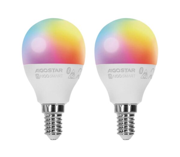 B.V. KÉSZLET 2x LED RGBW Dimmelhető izzó MESH Intelligens E14/6