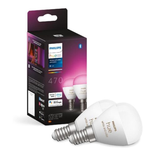 Philips KÉSZLET 2x LED RGBW Dimmelhető izzó Philips Hue WACA P45 E14/5