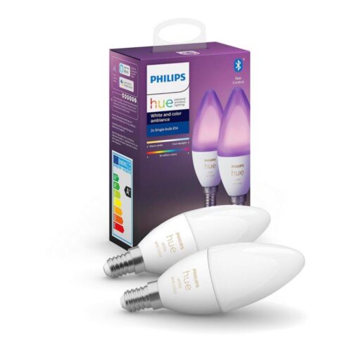 Philips KÉSZLET 2x LED Szabályozható izzó Philips Hue WHITE AND COLOR E14/5