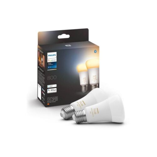 Philips KÉSZLET 2xLED Dimmelhető izzó Philips Hue WHITE AMBIANCE E27/6W/230V 2200