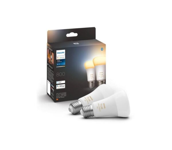 Philips KÉSZLET 2xLED Dimmelhető izzó Philips Hue WHITE AMBIANCE E27/6W/230V 2200