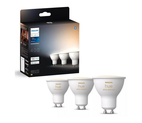 Philips KÉSZLET 3x LED Dimmelhető izzó Philips Hue WHITE AMB. GU10/4