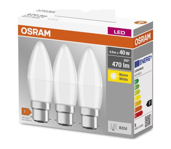 Osram KÉSZLET 3x LED Izzó B38 B22d/4