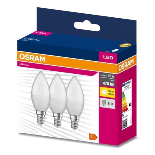 Osram KÉSZLET 3x LED Izzó B38 E14/4