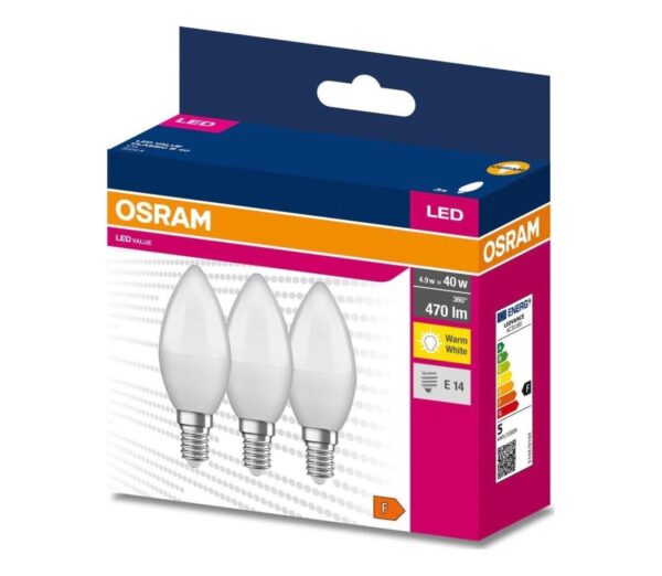 Osram KÉSZLET 3x LED Izzó B38 E14/4