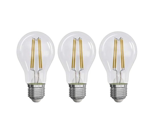 KÉSZLET 3x LED Izzó FILAMENT A60 E27/5W/230V 4000K Energiaosztály A