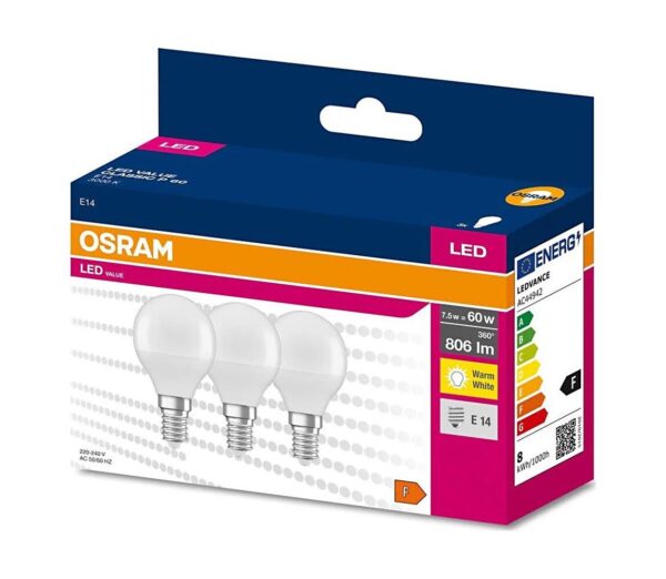 Osram KÉSZLET 3x LED Izzó P45 E14/7
