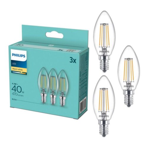 Philips KÉSZLET 3x LED Izzó Philips B35 E14/4