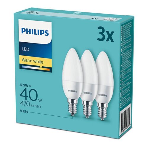 Philips KÉSZLET 3x LED Izzó Philips E14/5