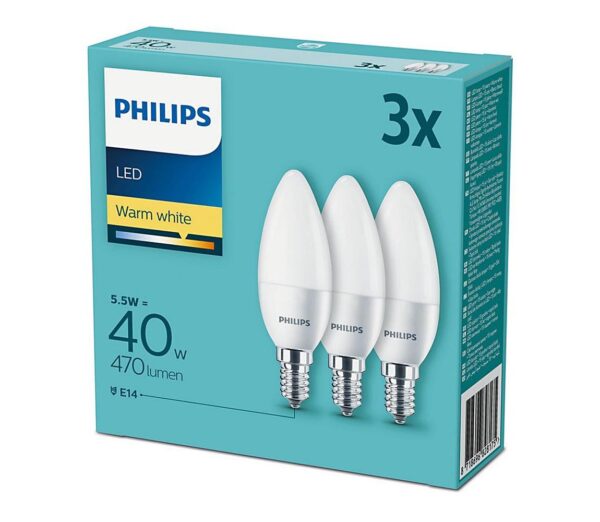 Philips KÉSZLET 3x LED Izzó Philips E14/5