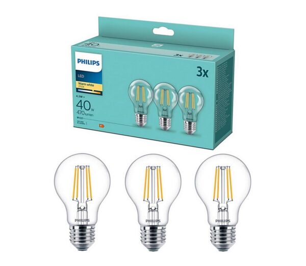 Philips KÉSZLET 3x LED Izzó VINTAGE Philips E27/4