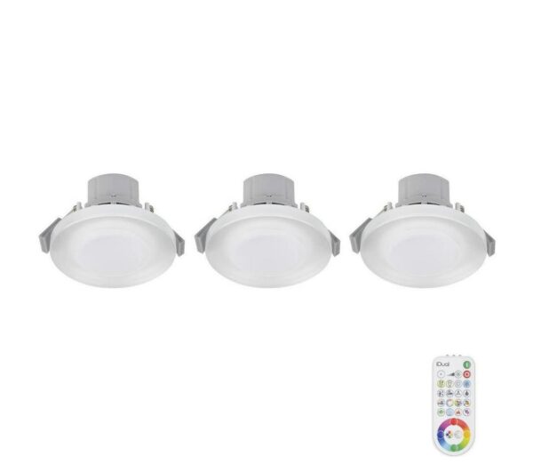 KÉSZLET 3x LED RGB Dimmelhető beépíthető lámpa ARGON LED/7