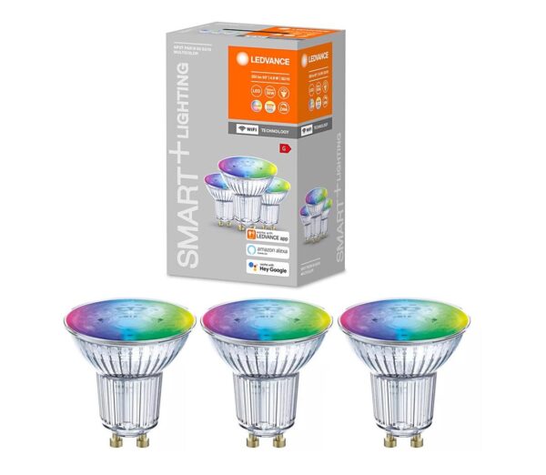 Ledvance KÉSZLET 3x LED RGBW Dimmelhető izzó SMART+ GU10/4