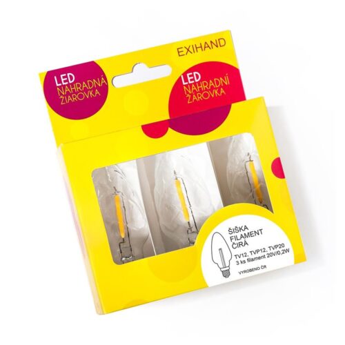 KÉSZLET 3x LED Tartalék izzó CONE E10/20V/0