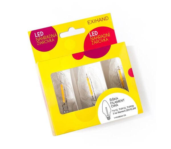 KÉSZLET 3x LED Tartalék izzó CONE E10/20V/0