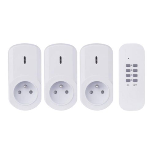 KÉSZLET 3x Távirányításos konnektorok 230V + 1x CR2032