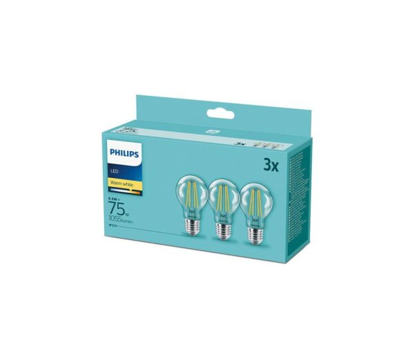 Philips KÉSZLET 3xLED Izzó Philips E27/8