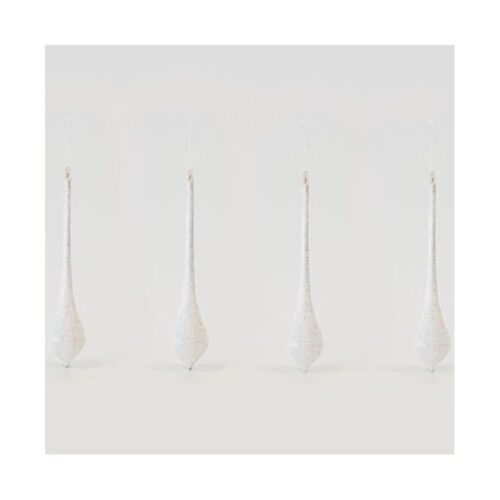 Eurolamp KÉSZLET 4x Karácsonyfa dísz 30 cm fehér