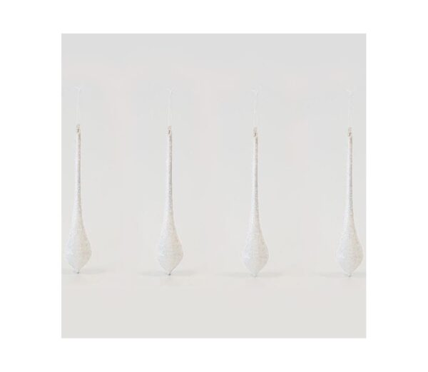 Eurolamp KÉSZLET 4x Karácsonyfa dísz 30 cm fehér