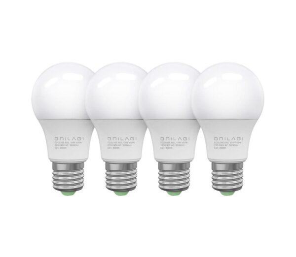 Brilagi KÉSZLET 4x LED Izzó ECOLINE A60 E27/10W/230V 4000K