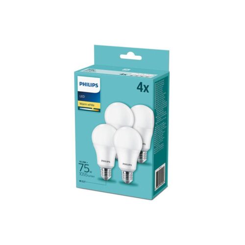 Philips KÉSZLET 4x LED Izzó Philips A60 E27/10