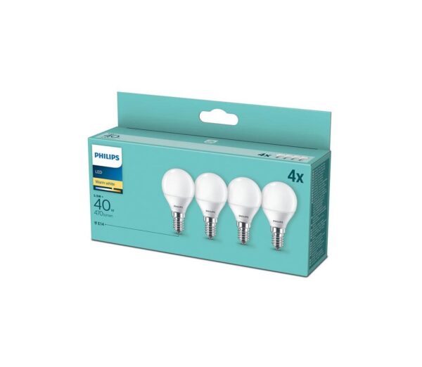 Philips KÉSZLET 4x LED Izzó Philips P45 E14/5