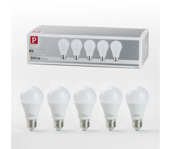Paulmann KÉSZLET 5x LED Izzó A60 E27/9W/230V 2700K
