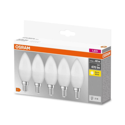 Osram KÉSZLET 5x LED izzó BASE B40 E14/4
