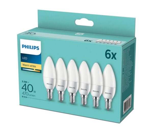 Philips KÉSZLET 6x LED Izzó Philips E14/5