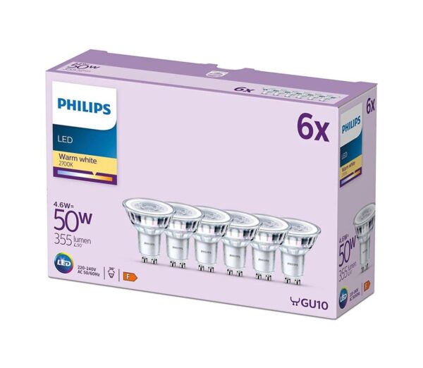 Philips KÉSZLET 6x LED Izzó Philips GU10/4