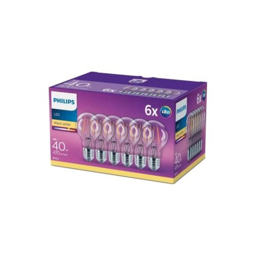 Philips KÉSZLET 6x LED Izzó VINTAGE Philips E27/4W/230V 2700K