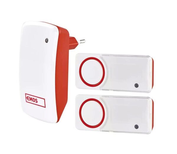 KÉSZLET Vezeték nélküli ajtócsengő + 2x gomb 230V IP44