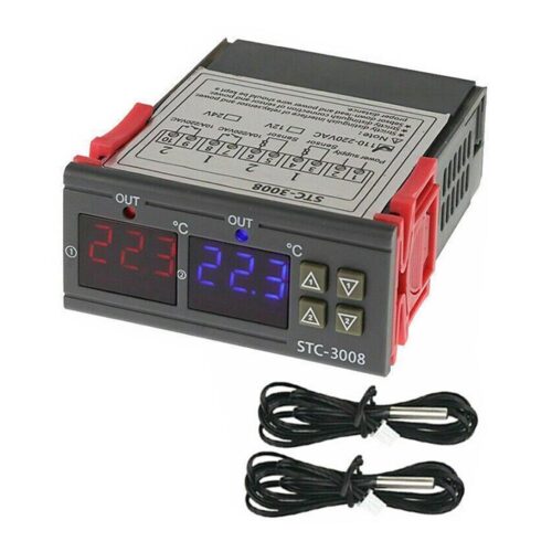 Kettős digitális termosztát 3W/230V