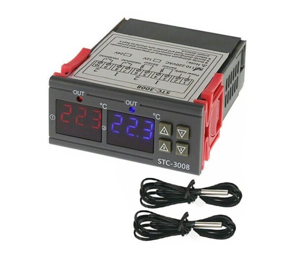 Kettős digitális termosztát 3W/230V
