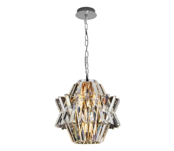 Kristály csillár láncon CROWN 4xE14/40W/230V króm