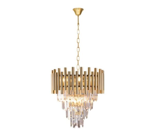 Kristálycsillár láncon MADISON 9xE14/40W/230V arany