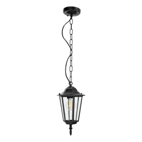 Kültéri csillár láncon 1xE27/60W/230V fekete