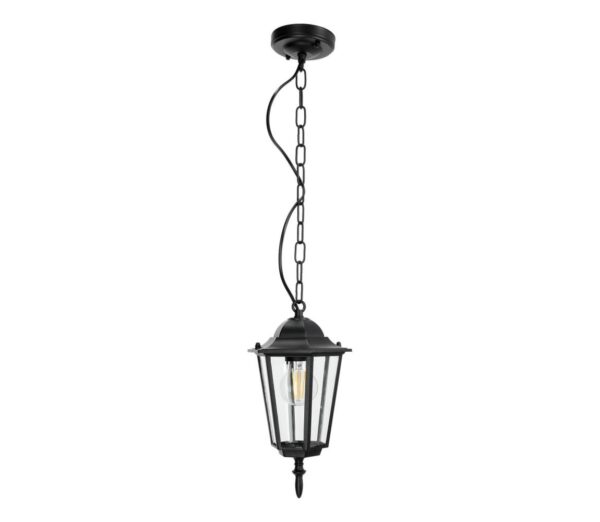 Kültéri csillár láncon 1xE27/60W/230V fekete