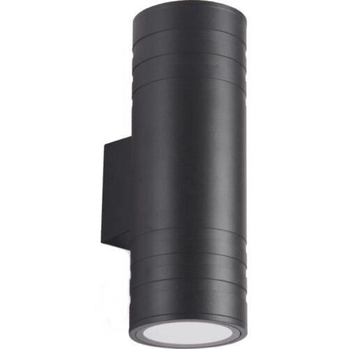 Kültéri fali lámpa 2xGU10/35W/230V IP54 kerek fekete