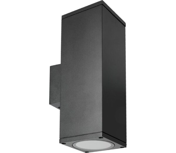 Kültéri fali lámpa 2xGU10/35W/230V IP54 szögletes fekete