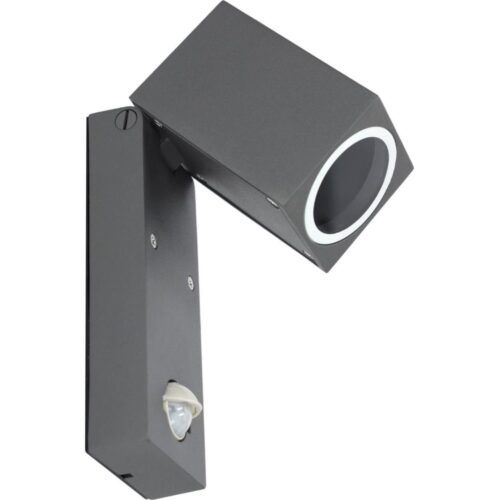 Kültéri fali lámpa érzékelővel QUAZAR 1xGU10/35W/230V IP44 szürke