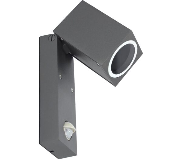 Kültéri fali lámpa érzékelővel QUAZAR 1xGU10/35W/230V IP44 szürke