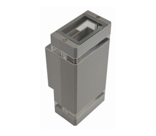 Kültéri fali lámpa LITEK 2xGU10/30W/230V IP44 szürke