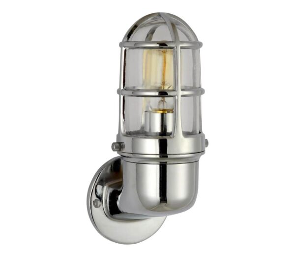 Kültéri fali lámpa LUND 1xE27/12W/230V IP44 króm