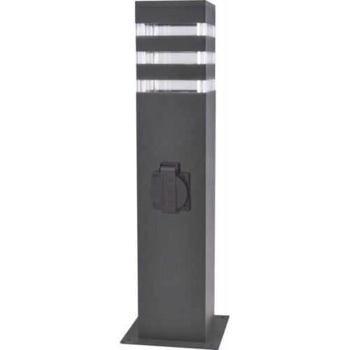Kültéri lámpa aljzattal TEKSAS 1xE27/20W/230V 44 cm IP44 fekete
